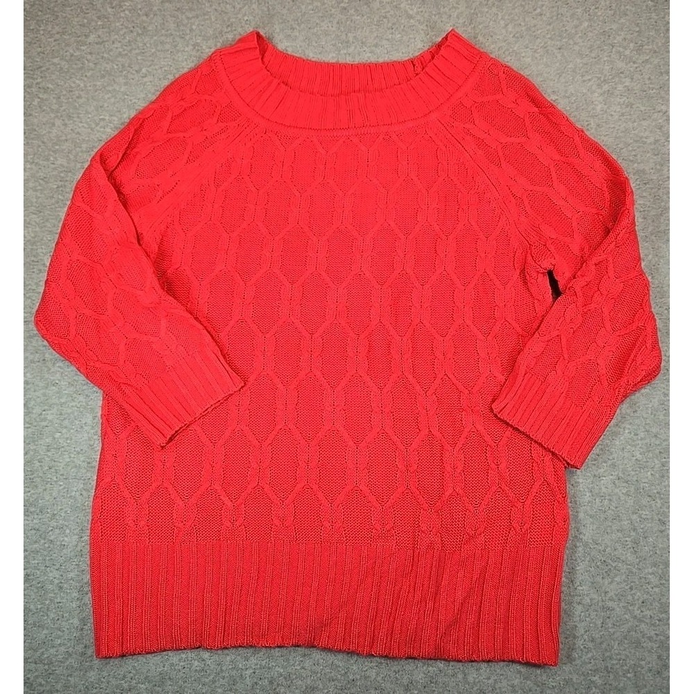 Sag Harbor Sweater Shirt Womens Size Medium Coral Knitted Pullover NWT